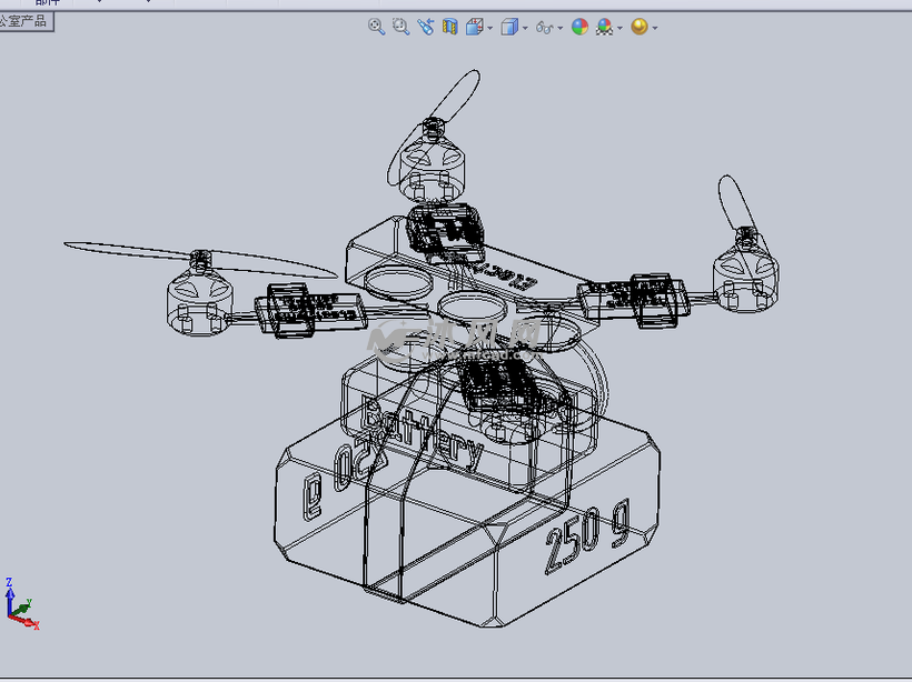 砝碼運(yùn)輸?shù)臒o(wú)人機(jī)設(shè)計(jì)模型