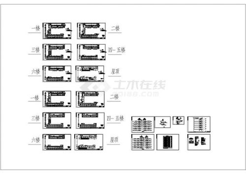 南方某公司宿舍樓群多聯機空調系統與安防系統一體化CAD施工設計